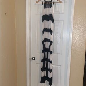 Young Fabulous & Broke Black and White Striped Maxi Dress